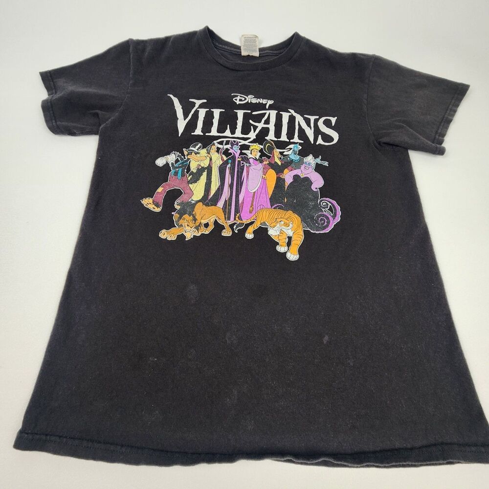 Disney Villains Graphic T Shirt Scar Ursula Maleficent Delta Adult Medium Black